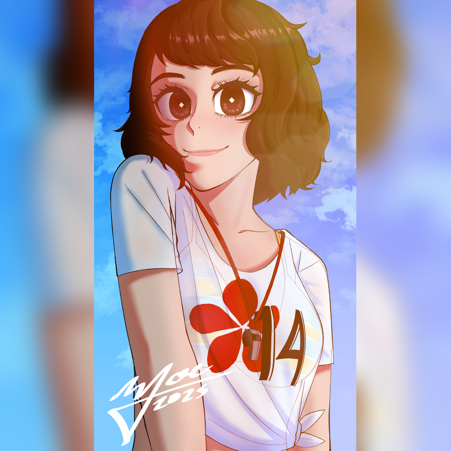 Beach Sadayo Kawakami Illustration from Persona 5